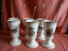 6 Mazagrans en Porcelaine