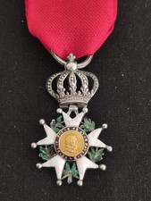 RARE MINIATURE CHEVALIER LÉGION D'HONNEUR RESTAURATION HENRI IV ROI FRANCE LYS