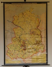 Schul-Wandkarte DDR Industrie