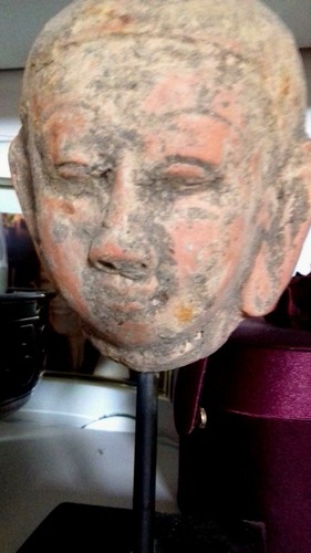 Buddhist monk terracotta - , full