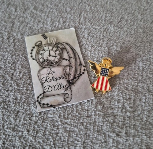 Pin ange drapeau américain - ange,