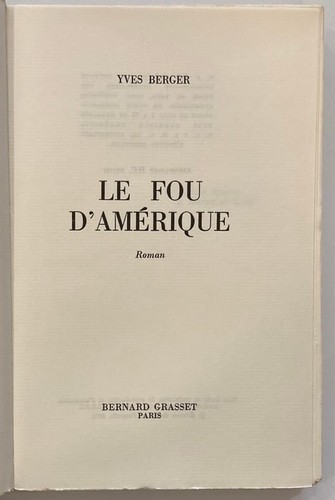 Berger yves le fou - berger,,