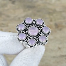 Rose Calcédoine Pierre Bague