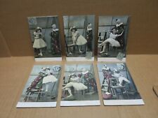 SPECTACLE CIRQUE ensemble de 6 cartes clown et danseuse