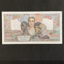 FRANCE: 5000 Francs Empire Français 25/10/1945, F47-48, SUP/XF ??