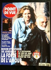 Point de Vue 12/12/1995; Noor et Hussein de Jordanie/ Cristobal Balenciaga
