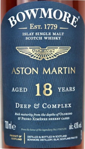 Bowmore ans aston - 18, martin