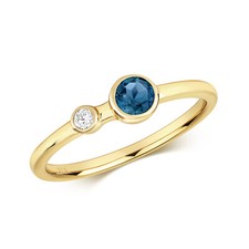 Bague solitaire jaune - bague,