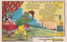 Carte postale ancienne postcard collection HUILE DES CHARTREUX rat de ville