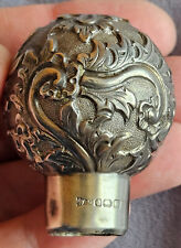 Pommeau anglais de canne ou ombrelle en argent massif BIRMINGHAM sterling silver