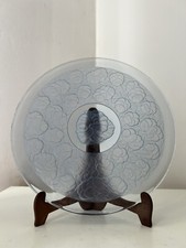 Assiette cristal décor fleurs