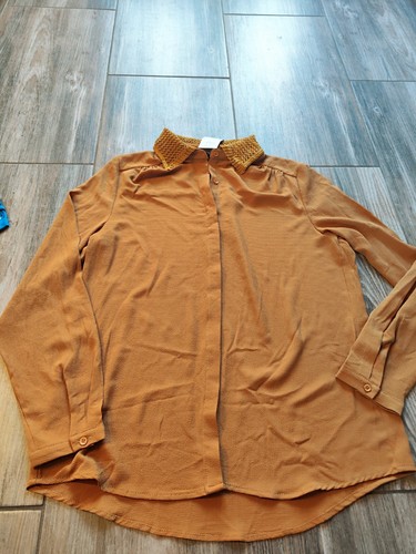 Chemisier marron hippie - chemisier,