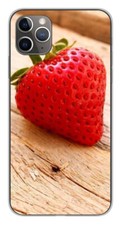 Coque en silicone imprimée compatible Apple iPhone 11 Pro Max Envie d'une fraise