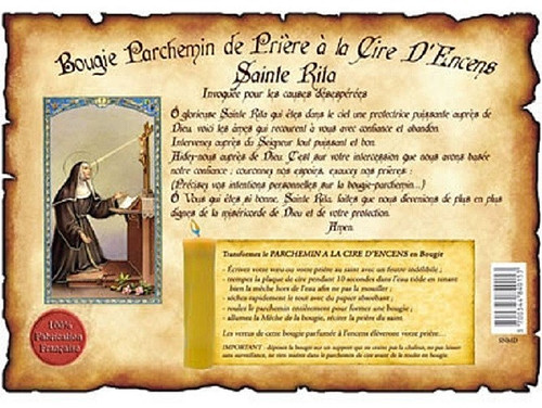 Bougie parchemin cire - parchemin,
