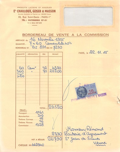 1955 laitiers avicoles ets - laitiers,