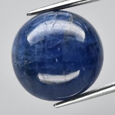 Saphir bleu nuit naturel en cabochon rond de 17,01Cts