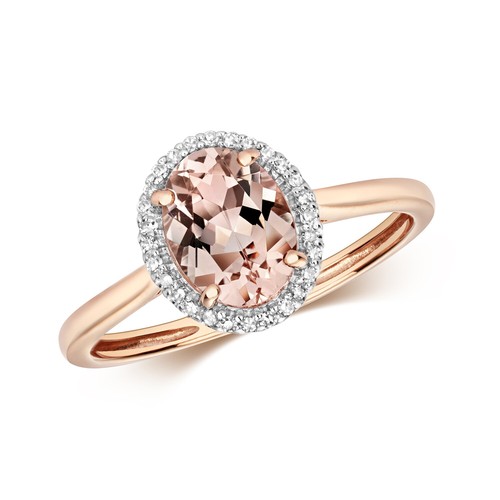 Bague femme rose - or, 9
