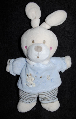 Peluche doudou lapin bleu - 🐰,