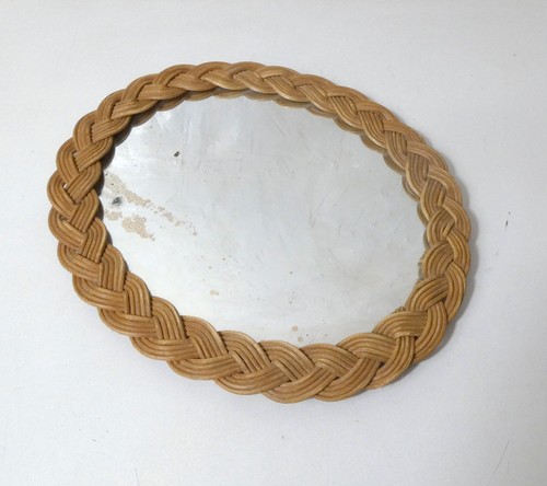 Miroir rotin tressé - en,