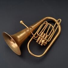 Élégante Grande BROCHE Vintage instrument de musique TUBA couleur or