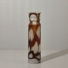 Vase vintage verre soufflé bullé décor abstrait XXème