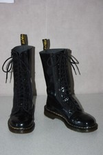 Dr .Martens Bottes 9733 W Cuir Vernis Doubles Zips T 37 TBE
