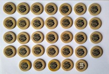 Ancien Lot x 33 Jeton de 5