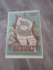 AFFICHE LITHOGRAPHIE  OPERA 1880 JEAN DE NIVELLE LEO DELIBES BARBIZET 1880