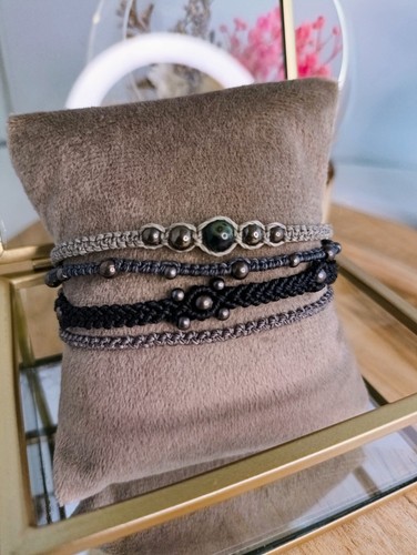Bracelet micro macramé en - macramé, "4