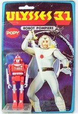 Ulysse 31 - Figurine articulée Popy - Robot-Pompier (loose avec cardback)