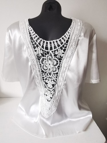 Blouse effet soie blanche - effet, de
