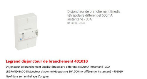 Disjoncteur branchement - de,