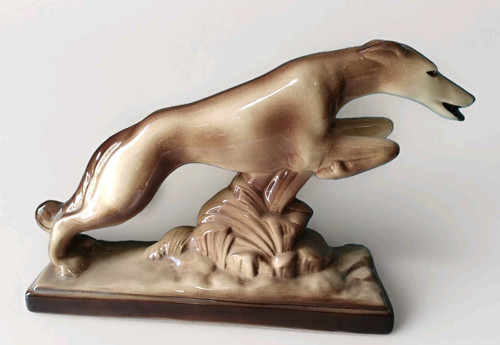 Sculpture lévrier art déco - art,