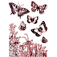 TAMPONS TRANSPARENTS PAPILLONS+FLEURS MARIANNE DESIGN 10x14cm 926