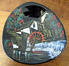 Assiette de collection LONGWY L'ECLUSE grand feu superbe émaux en relief