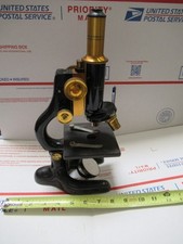 Laiton Antique Bausch Lomb Microscope Welch Scientifique As sur la Photo Lob