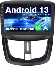 AWESAFE Autoradio Android [2Go+32Go] pour Peugeot 207 (2006-2015) – Écran Tactil