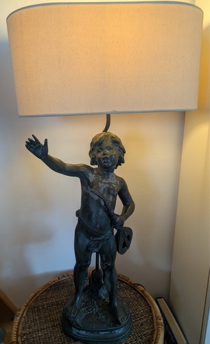 Lampe sculpture signée - lampe,