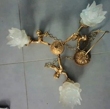 Lustre Chérubins  trois tulipes