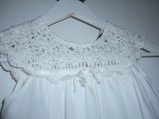 LILI GAUFRETTE adorable robe blanche doublée 6 ans coton crochet colis gratuit