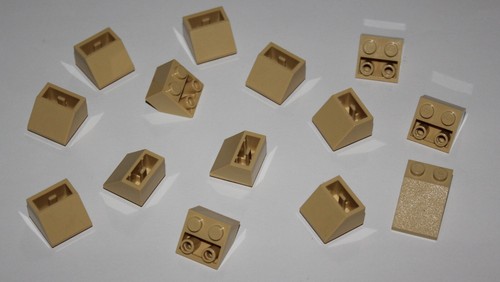 Lego tan slope brick 3660 - slope,
