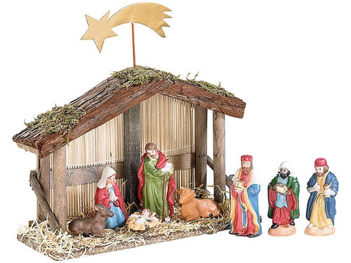 Crèche noël - crèche, de