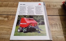 Brochure catalogue prospectus tracteur massey ferguson mf 166v presse a balle