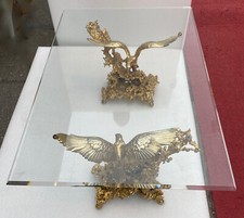 1970′ Table Basse Aux Aigles En Bronze Doré Signée De Boeltz Pour Roméo Paris