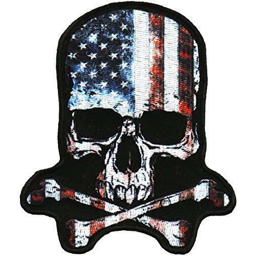 Skull drapeau américain patch - américain,