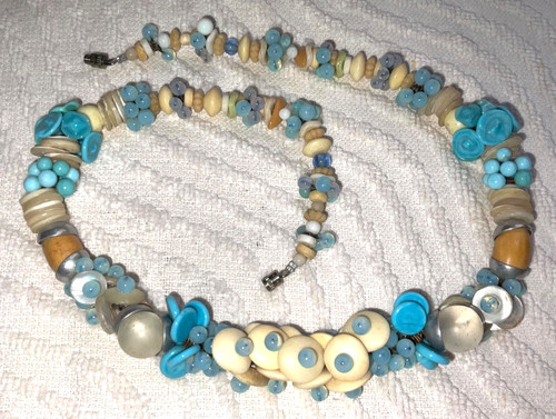 Collier ancien perles - ancien, pâte
