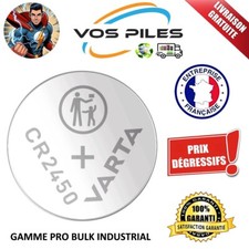 Pile bouton CR2450 DL2450 BR2450 ECR2450 EL2450 Lithium 3V 570 mAh Varta