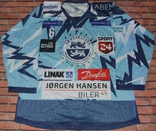 Maillot Shirt Trikot De Hockey Sur Glace Match Worn Sonderjyske N°6