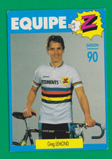 CYCLISME carte cycliste GREG LEMOND Champion du Monde  équipe Z  1990