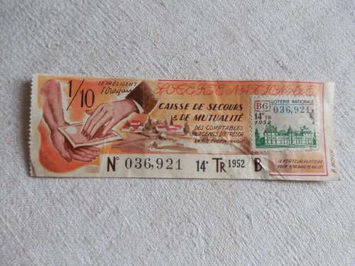 Billet loterie nationale - loterie,